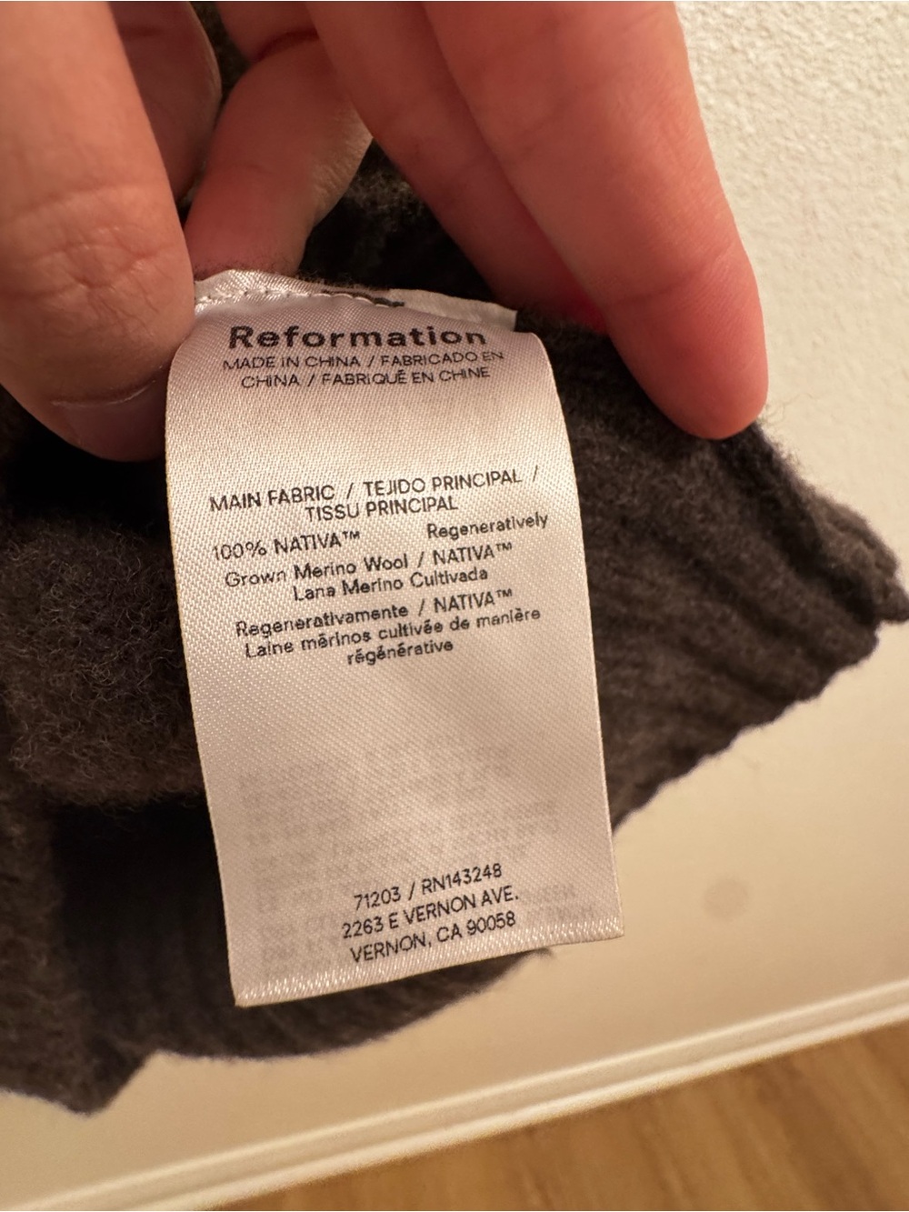 Reformation Calloway Dark Brown Wool Crewneck Sweater - Picture 9 of 10